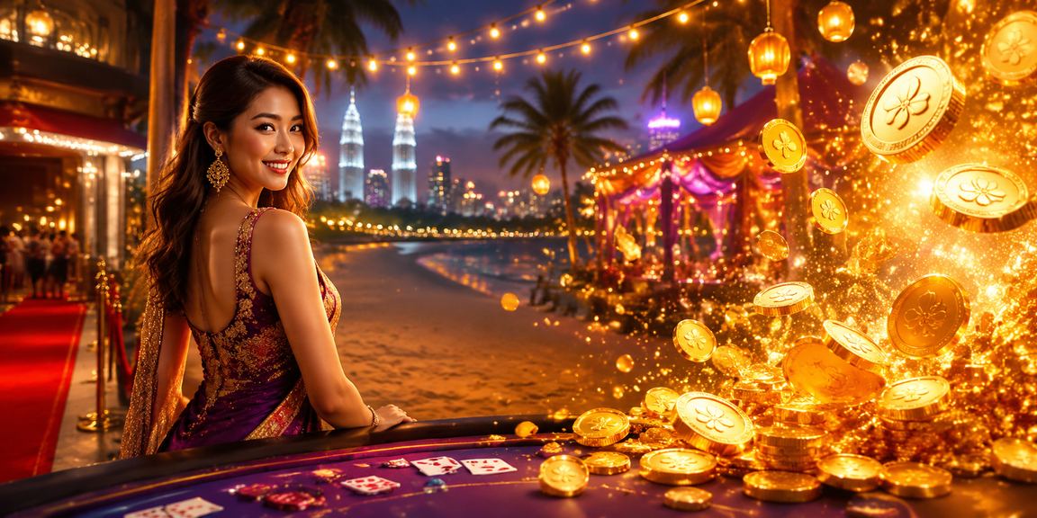 Permainan baccarat kasino langsung bergaya Melayu moden di Kuala Lumpur Malaysia